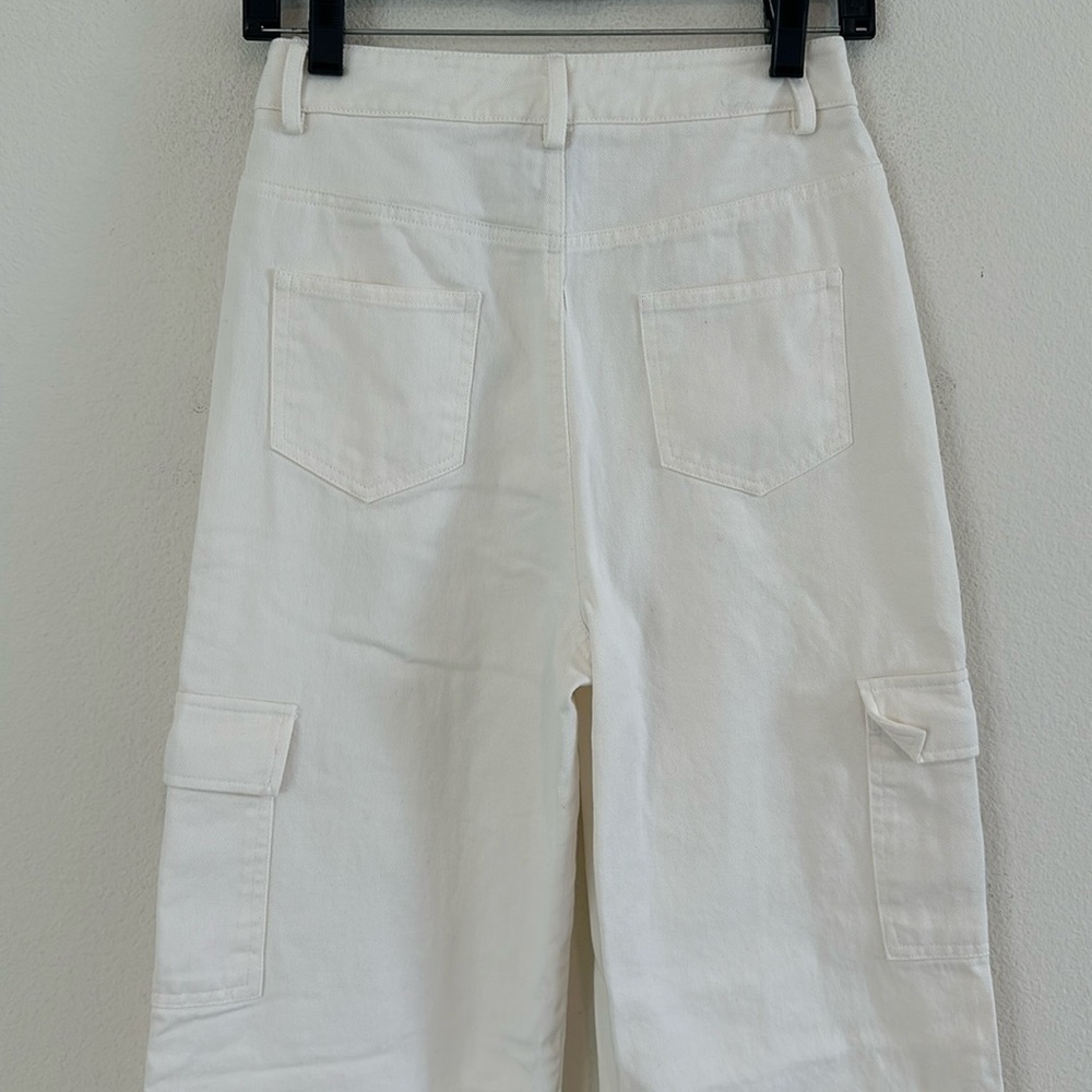 Princess Polly Jeremiah Cargo Jeans White - Picture 6 of 8